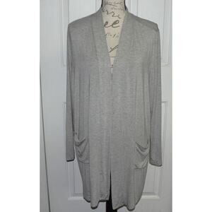 Premise Open Front‎ Lightweigh Pocket Cardigan In Chrome Heather Medium MSRP $58
